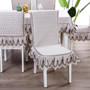 简约现代餐桌布桌椅套椅垫连体椅子套罩椅子垫子套装坐垫靠背一体