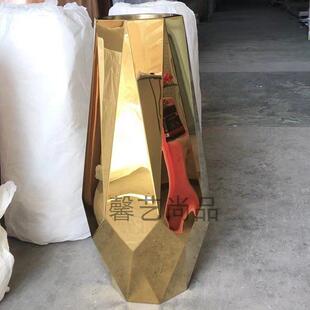 不锈钢花瓶 金属花钵 多边形21年新款花器 落地大花盆 尺寸可定制