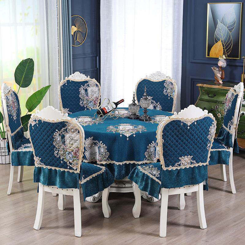 餐桌凳子套罩2025新款欧式椅子椅套长方形餐桌布餐椅椅垫套装家用