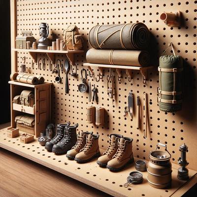 木目iwood 定制露营工具收纳洞洞板 户外装备用品墙上展示架