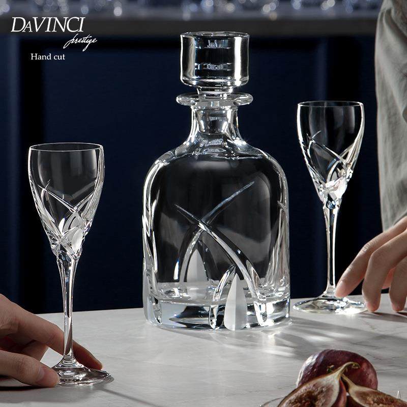 Davinci进口威士忌闻香杯水晶郁金香品鉴杯高脚烈酒杯白酒洋酒杯