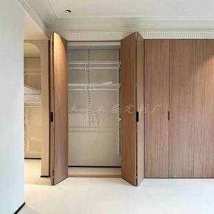 衣柜折叠门开 放式衣柜衣帽间无下轨移门壁橱门隐形门折叠门隔断