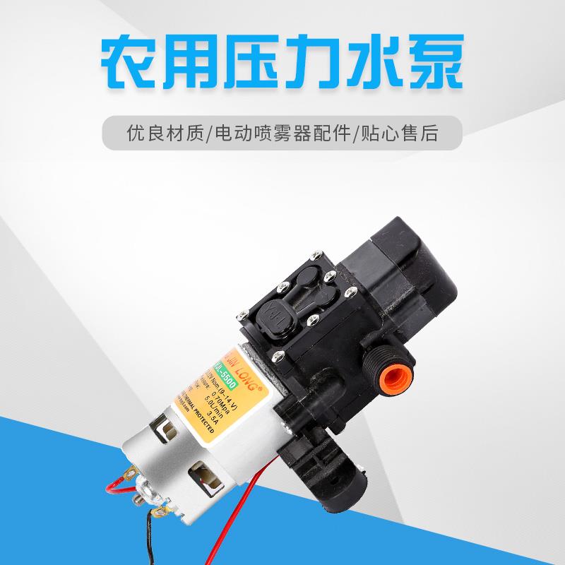 农用电动喷雾器高压水泵大功率12V12伏电机铜芯小型隔膜泵洗车泵