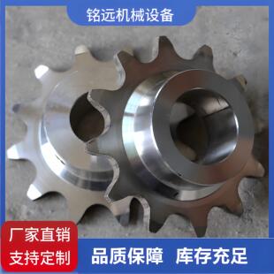 非标定制不锈钢链轮单双排工业传送输送齿轮6分双节距链条链轮