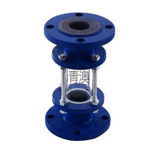 碳钢Wcb衬氟F46法兰直通视镜 直流观察窗 玻璃管道直通视盅 视窗