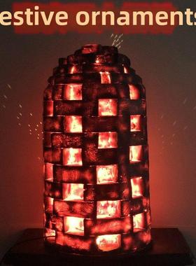 定制彷真木炭客厅家居礼品春节元宵节日文化红色喜庆装饰电子旺火