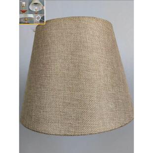 台灯亚麻布灯罩E27大螺丝定制飞碟伞形落地灯白色黄色聚氯乙烯外