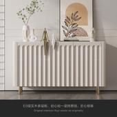 轻奢入户客厅岩板玄关隔断柜现代简约进门实木鞋 柜家用门口一体