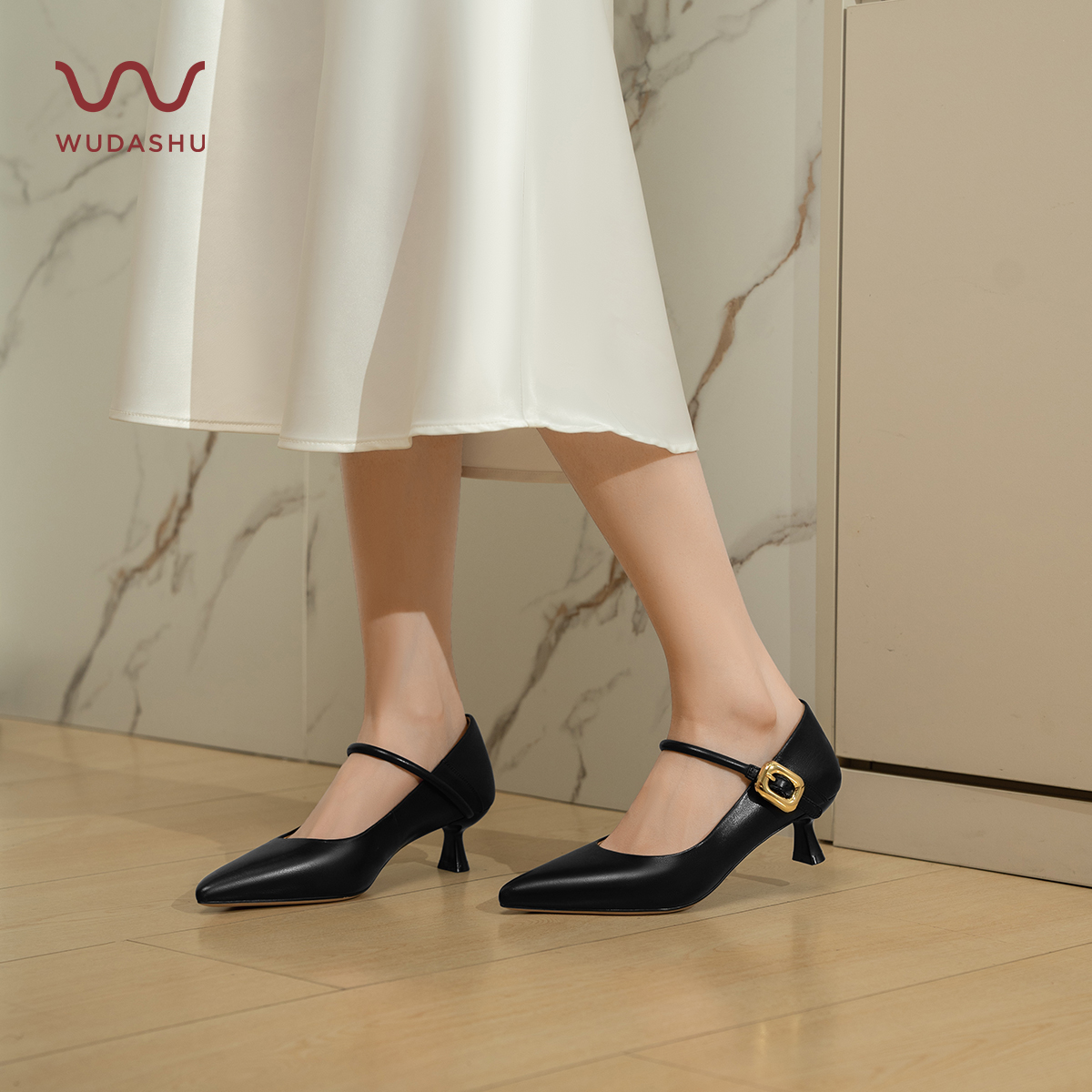 吴大叔2025新款春夏通勤尖头单鞋