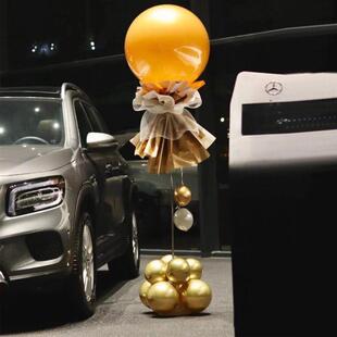 七夕节气球立柱支架落地路引汽车4S店交车提车仪式展厅车展装饰品