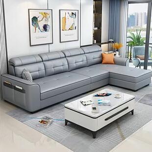 2025新款布艺沙发客厅现代简约小户型乳胶猫抓科技布三四人位沙发