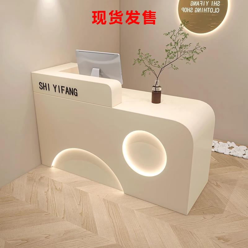 服装店收银台店铺小型女装理发店烤漆吧台美容院网红前台桌接待台
