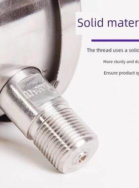 Y100BF不锈钢316L材质耐震压力表耐腐蚀耐强酸碱4分水压气压通用