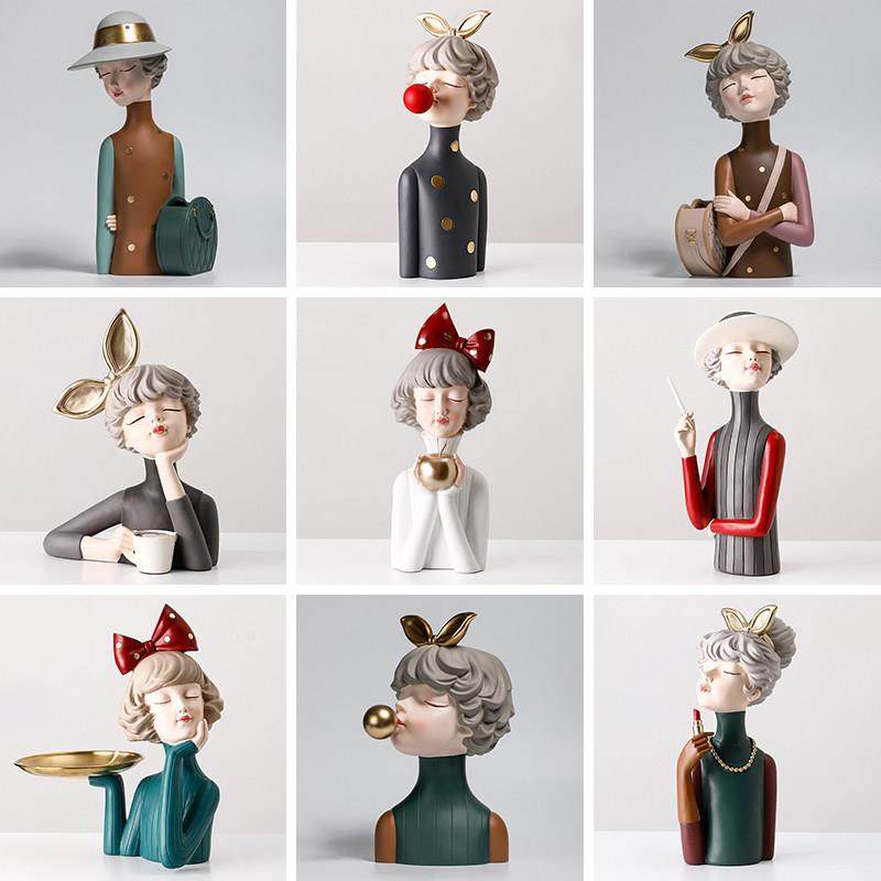 泡泡女孩客厅摆件家居玄关电视柜装饰品搬家乔迁新居礼品轻奢高档,家居饰品,装饰摆件,淘宝优惠券,粉丝福利购,淘宝优惠卷