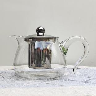 茶本堂玻璃耐热泡茶壶中式小清新分茶器公杯泡茶壶两用小号泡茶壶