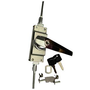 车厢锁机柜门锁带天地连杆把手锁防水盖锁电器柜门拉手锁水果箱锁