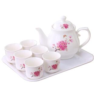 陶瓷茶具套装家用大容量大号茶壶耐高温客厅杯子托盘冷水壶包邮