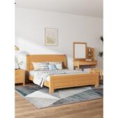 北欧实木床榉木双人大床1.5米1.8米床主卧家用经济型大床工厂直销