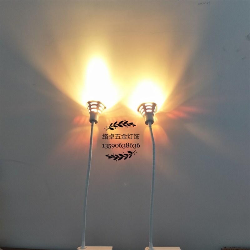 12V50W轨道软管射灯卤素灯珠宝柜台照明灯蛇管卤钨灯黑色白色黄光