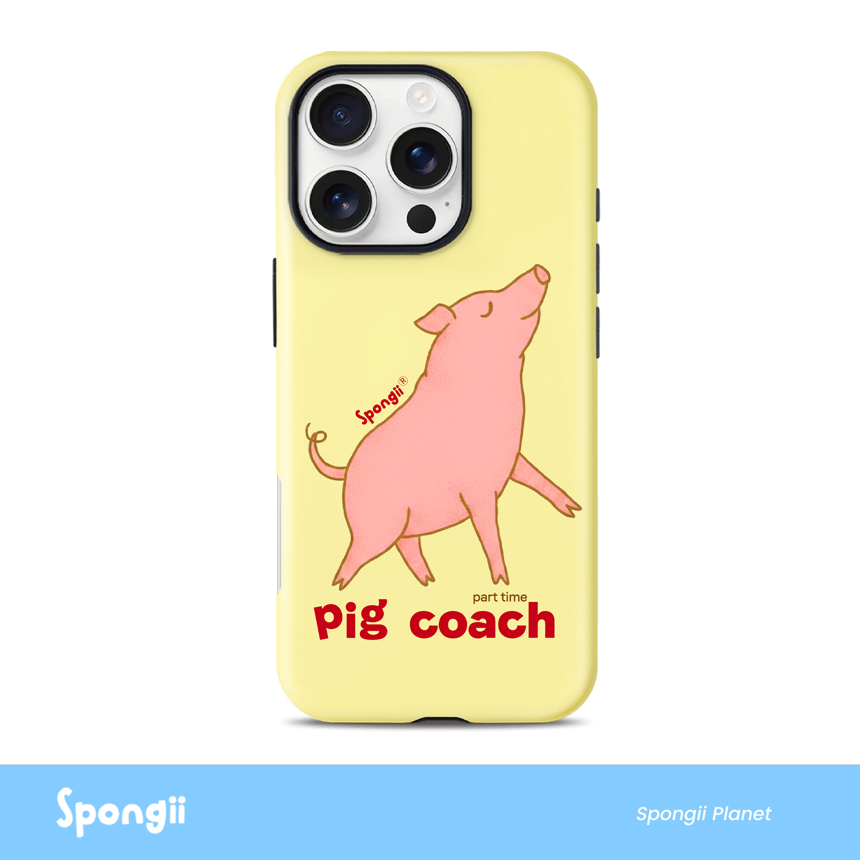 Piggy Bank 发财猪猪手机壳 二合一韩国菲林进口材质磨砂* Spongii