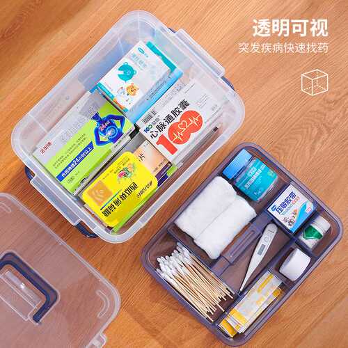 医药箱家用多层大容量便携医疗应急常备药小药箱家庭装药品收纳盒