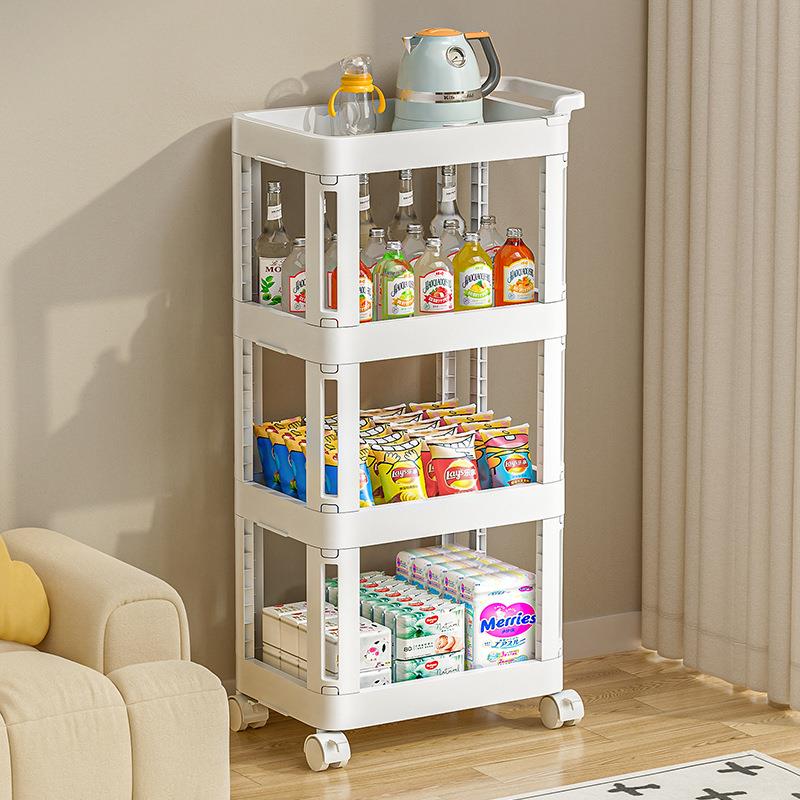 (活动价）家居收纳车手推车置物架落地可移客动带推轮厅厨房小收