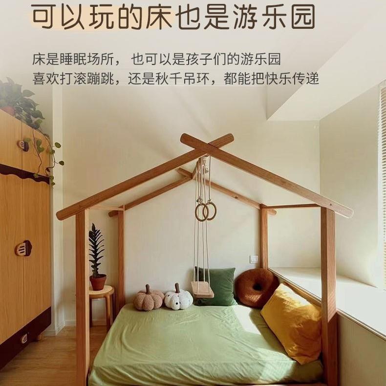 (活动价）非洲檀木冰棍床伸缩儿童床儿男孩实木树屋公主风全木屋