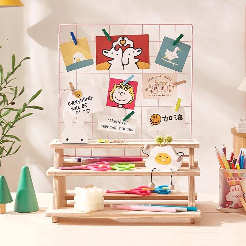 (活动价）网格示架幼儿园美工展区品剪纸黏土绘画工具放置架示子