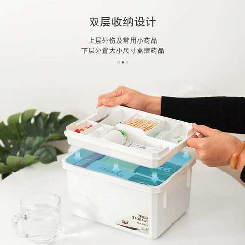 塑料医药箱家用大容量急救药箱儿童药品收纳盒医院药房大号医疗箱