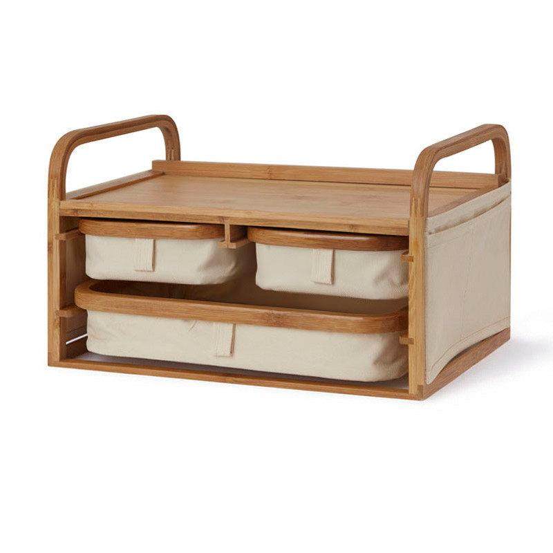 日式轻奢梳妆台桌面化妆品收纳盒抽屉式多层布艺整理盒家用ins,收纳整理,桌面收纳盒,淘宝优惠券,粉丝福利购,淘宝优惠卷