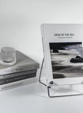 样板间装饰品仿真书简约黑白灰售楼处客厅书房书架摆件拍照道具书