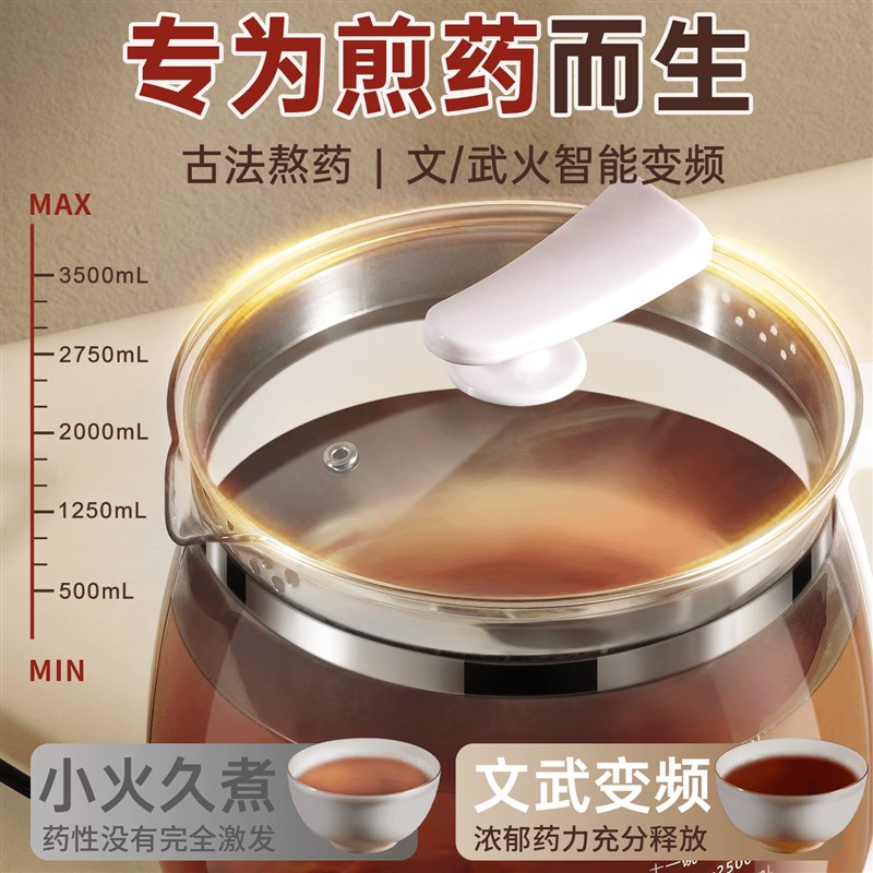 九邑大容量煎药壶中药电煎壶全自动熬中药锅煲家用药罐四升3L养生