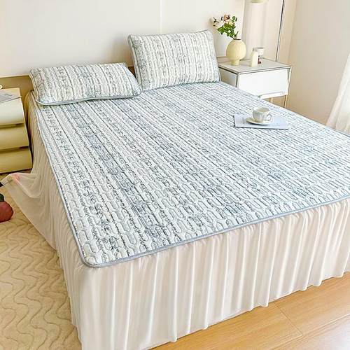 新款乳胶凉席三件套可水洗空调凉席冰丝凉pl