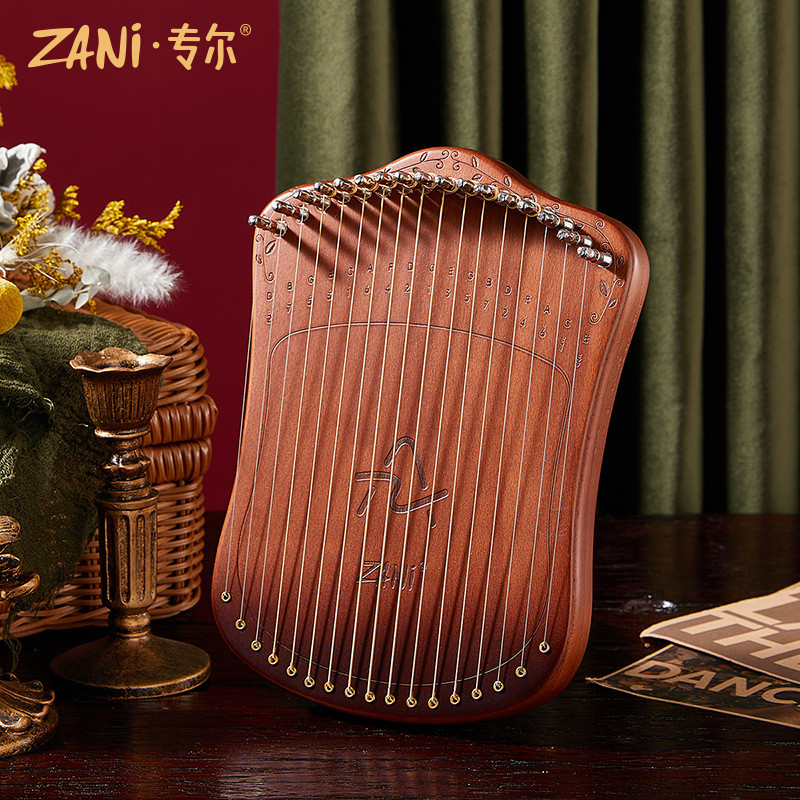 ZANI指弹弦琴21音拇指琴单板莱雅琴竖琴便携乐器现货批发跨境专供