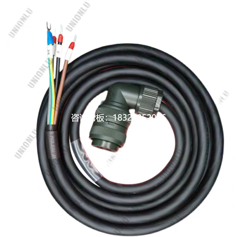 拍前询价CAB-PWR100A-3M5M禾川伺服电机大功率850W-2KW动力连接线