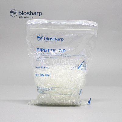 Biosharp BS-10-T 10ul短白吸头1000支/包 移液枪白枪头 白吸嘴