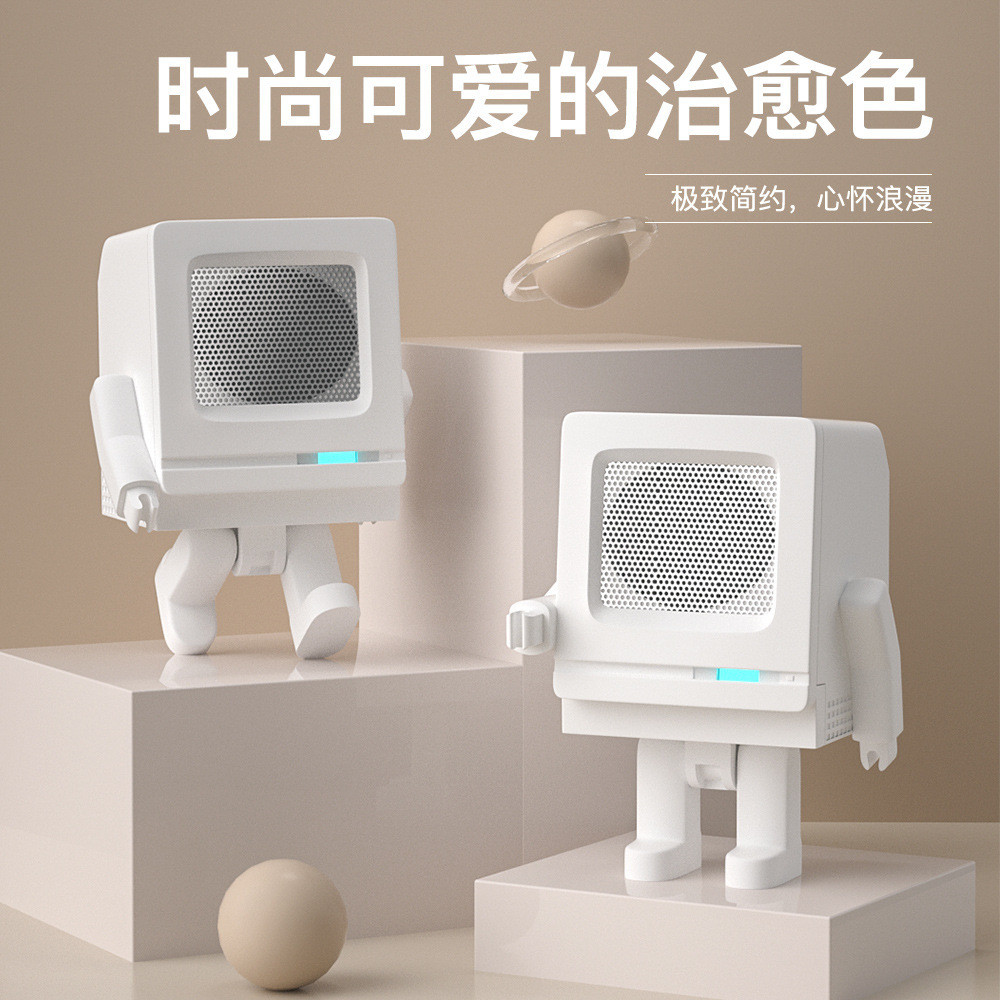 复古机器人无线蓝牙音箱USB充电迷你小音箱无线便携户低音炮