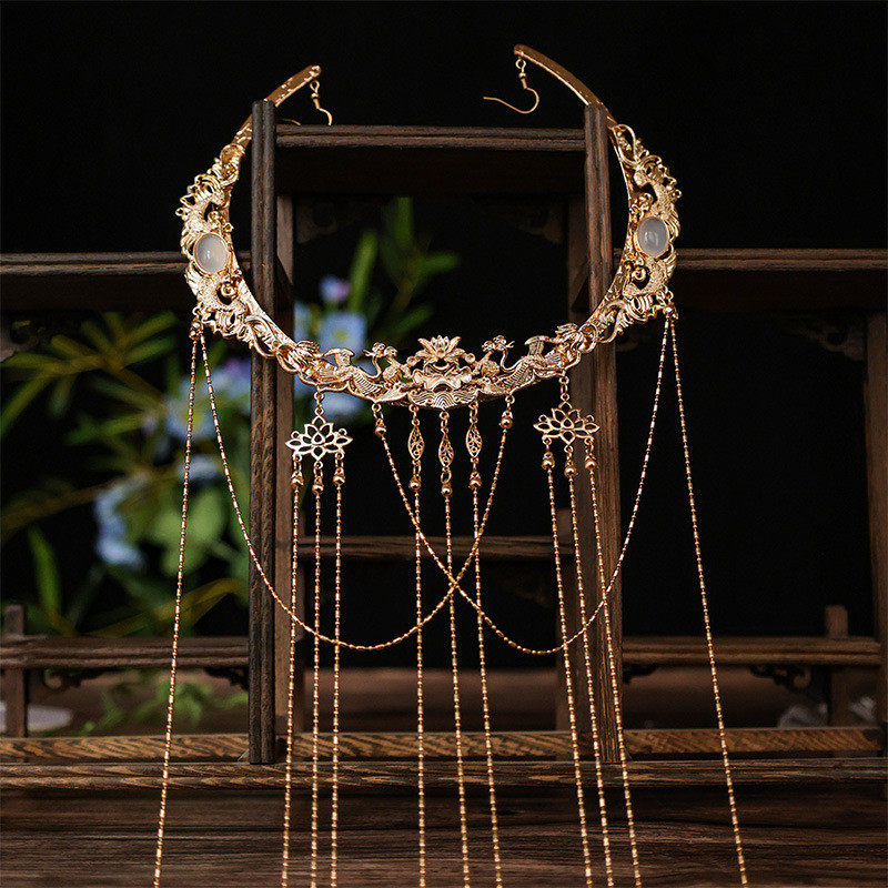 古风发饰长流苏后压发夹汉服压襟额链面帘古装边夹清冷百搭头配饰,饰品/流行首饰/时尚饰品新,发饰,淘宝优惠券,粉丝福利购,淘宝优惠卷