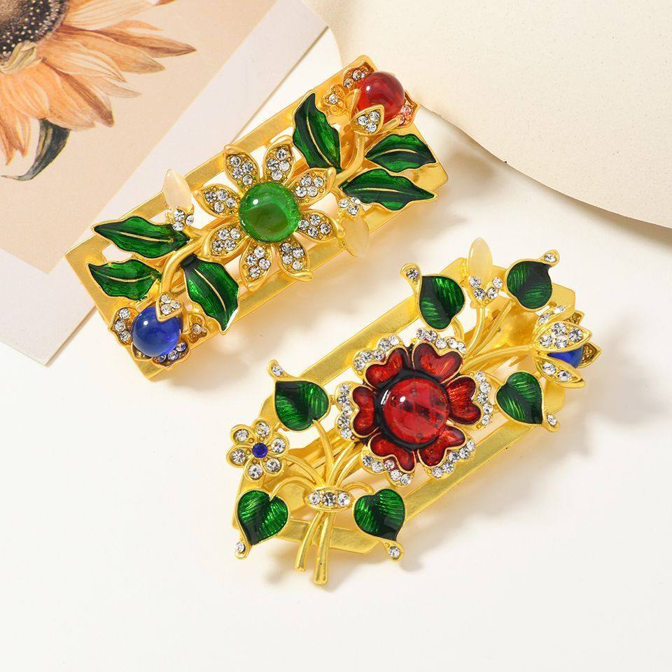 中式哑金镂空半宝花发夹釉彩花朵小号碎发夹边夹国风旗袍汉服发饰,饰品/流行首饰/时尚饰品新,发饰,淘宝优惠券,粉丝福利购,淘宝优惠卷