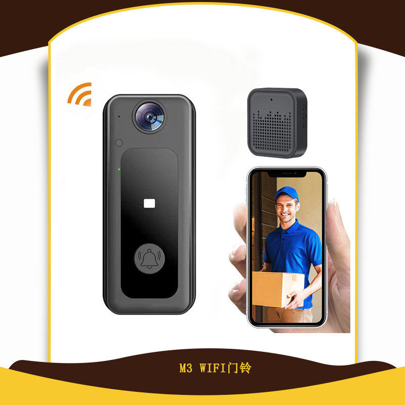 【工厂】智能可视门铃M3 wifi无线家用监控对讲门铃夜视监控门铃