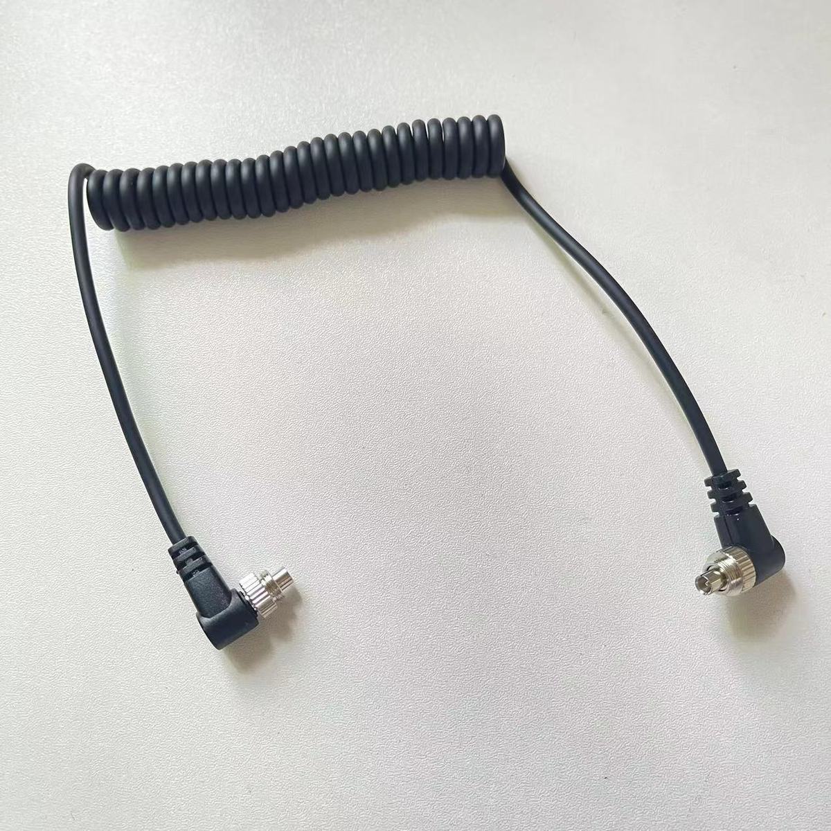 PC-PC同步器闪光灯引闪线 PC转PC连闪线 相机直连闪光灯弹簧线1米