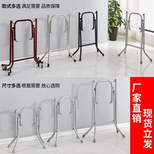 折叠桌架支架方圆卓架不锈钢铁桌脚餐桌架桌腿靠边站大排档桌脚架