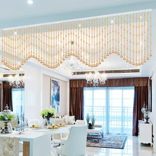 水晶珠帘客厅隔间帘子卧室门帘玄关珠子挂帘吊帘2025年新款免打孔
