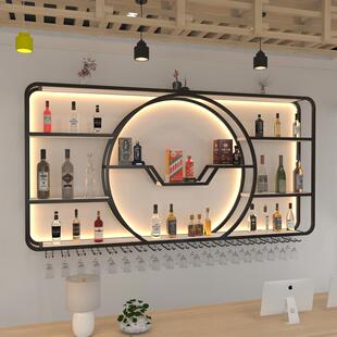 酒架墙上置物架壁挂家用客厅餐厅创意悬挂红酒柜铁艺挂墙展示架子