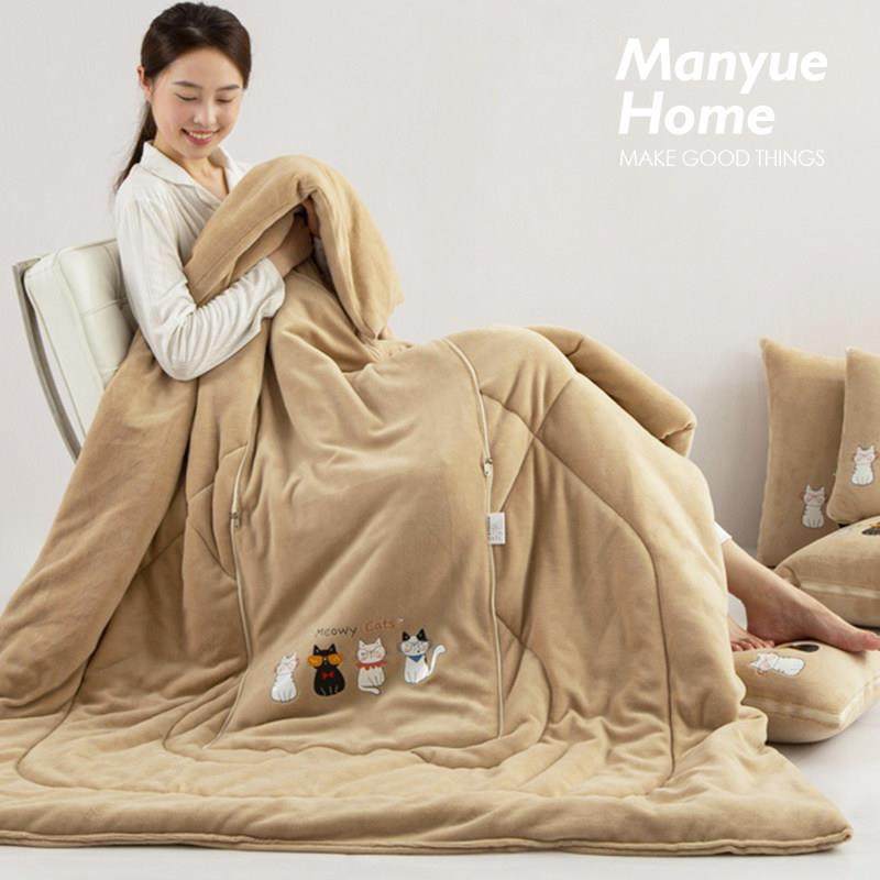 蔓越家 可爱ins卧室床上盖被多功能加厚抱枕被办公室沙发抱枕毯子,居家布艺,抱枕被,淘宝优惠券,粉丝福利购,淘宝优惠卷