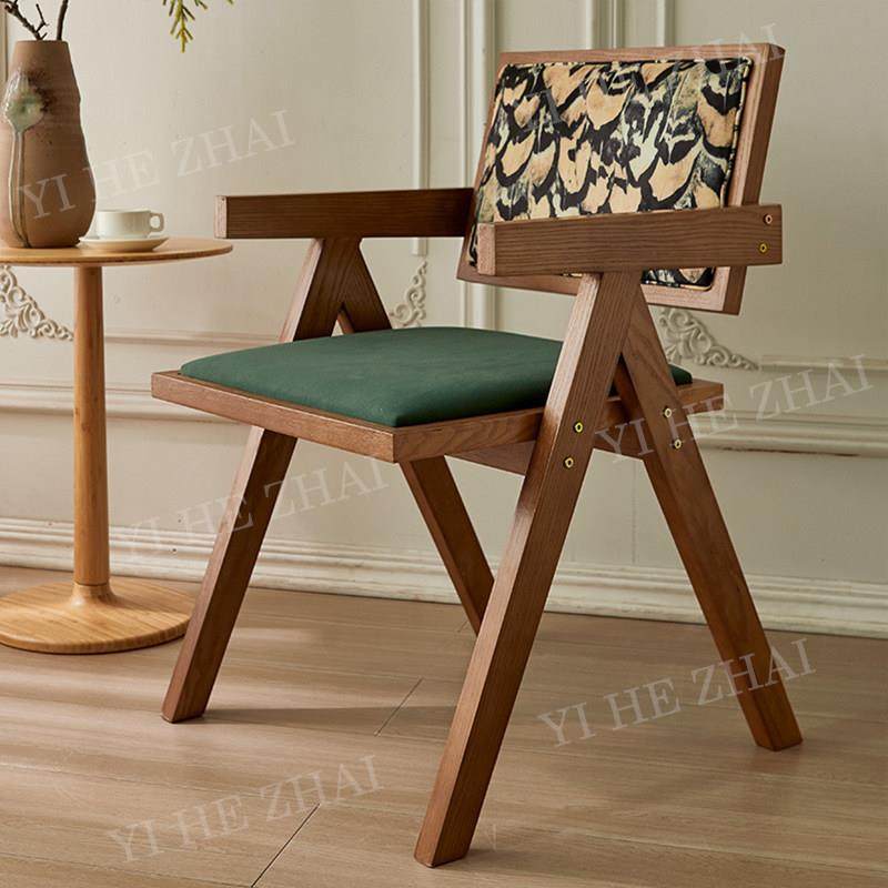 实木餐椅家用昌迪加尔椅中古风扶手藤编椅子咖啡店简现代休闲藤椅,住宅家具,餐椅,淘宝优惠券,粉丝福利购,淘宝优惠卷