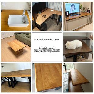 实木桌面板定制榆木板松木板原木隔板餐桌吧台面飘窗桌子桌板大板