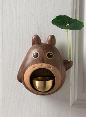 黑胡桃木铃铛新家乔迁礼物搬家新居礼品门上挂件装饰入户提醒风铃