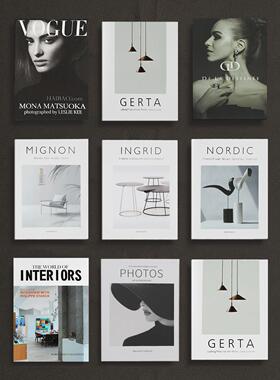 现代简单的外国艺术人造书籍杂志拍摄道具假书柜展示装饰书籍装饰