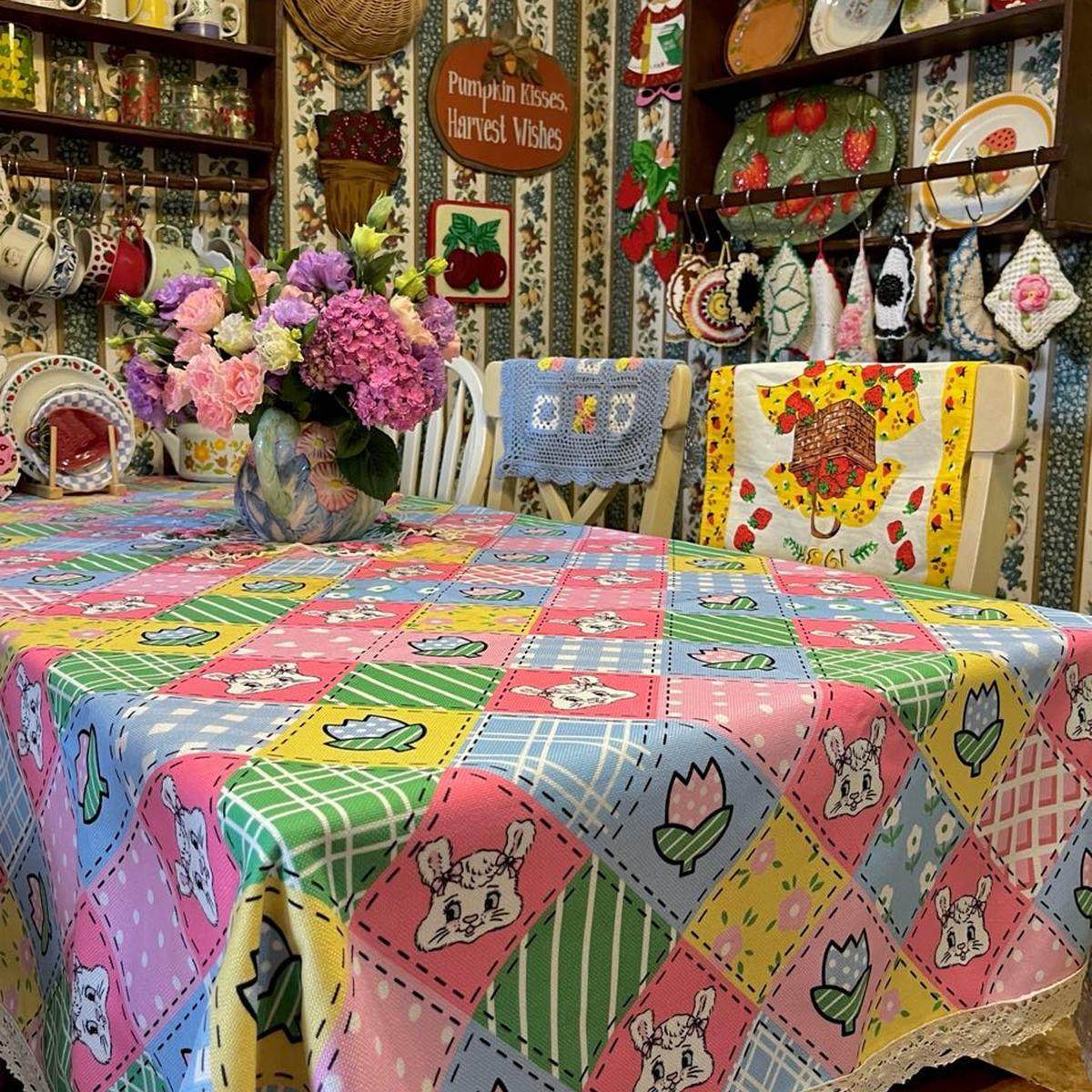 洋菓子SweetHome原创经典拼布田园乡村桌布防水布艺窗帘野餐多用